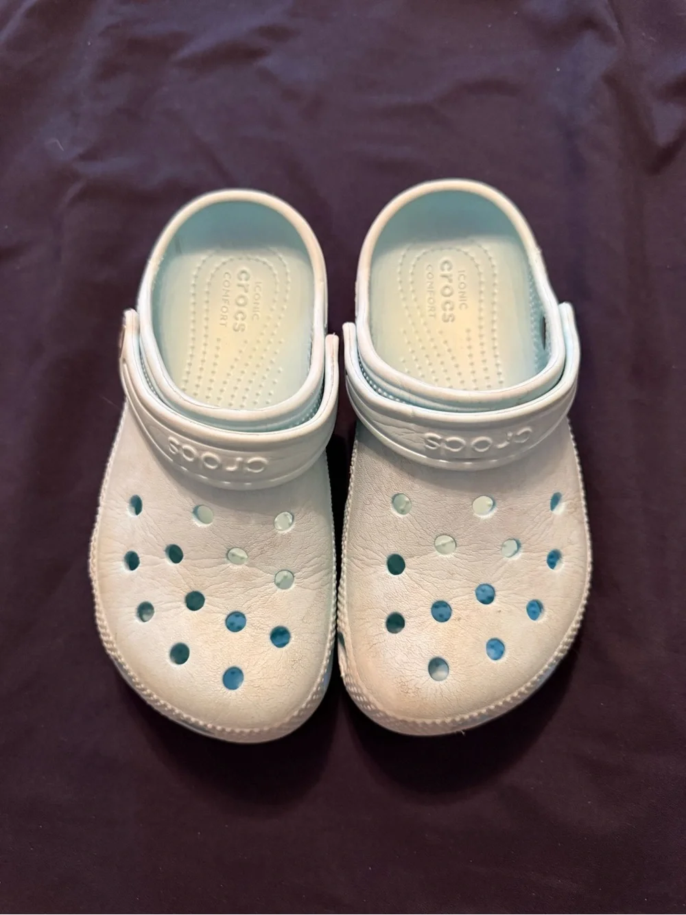 CROCS Kids Classic Clog in Pale Blue and Aqua